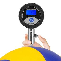 Ball Pressure Gauge Digital Display Barômetro 0-1.4BAR Com Borracha Capa Protetora Para O Voleibol De Basquete De Futebol - Image 1