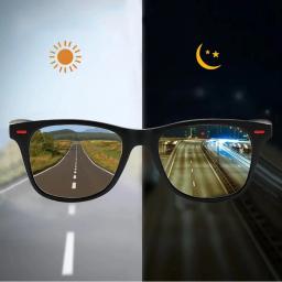 Óculos de visão noturna pc quadro polarizado óculos de sol dos homens esporte ao ar livre óculos de sol dia visão noturna motorista noite óculos - Image 1