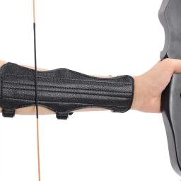 Arco e seta Equipamento Caça, Tecido De Couro, Arco e flecha Braço Guarda, Quatro Strap Fivela De Couro, Alças ajustáveis, Reverse Tradicional - Image 1