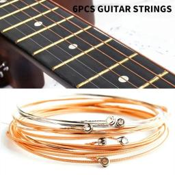 1 CONJUNTO 6 Peças Cordas de guitarra de cobre 1-6 para fio de aço clássico clássico acústico Folk Guitar Peças Acessórios - Image 1