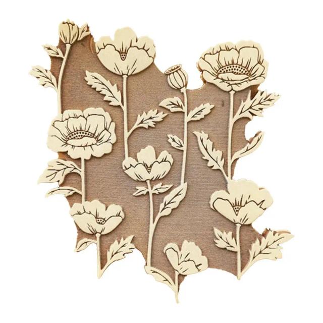 Selos de Madeira Decorativos: Carimbos de Flor para Artesanato em Cartões e Journal