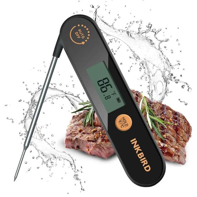 Termômetro Digital Recarregável à Prova d'Água INKBIRD para Churrasco e Alimentos com Sondas Dobráveis IPX5 IHT-1X