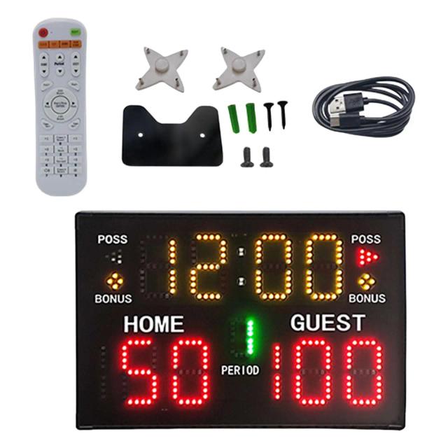 Placar Portátil Digital com Controle Remoto para Voleibol, Tênis e Boxe - Eletrônico e de Parede para Uso ao Ar Livre