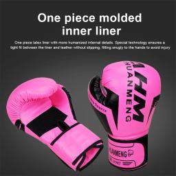 Luvas de Boxe Profissionais para Crianças e Adultos, Respirável PU, MMA, Taekwondo, Perfuração, Sanda, Muay Thai, Luta, 6 OZ, 10 OZ - Image 1