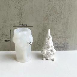 Molde De Silicone De Vela Anão, Forma De Gesso, Arte De Escultura, Aromaterapia Gesso, Decoração De Casa Artesanal, Presente De Trança De Natal - Image 6