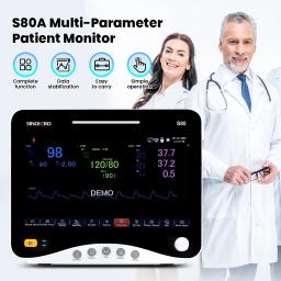 S80A 10,1 '' Multi-parâmetro operado por botão de 3 ou 6 parâmetros Monitor de paciente ICU monitoramento de sinais vitais - Image 1