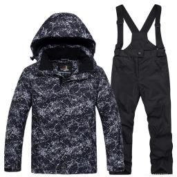 Fato de neve impermeável para homens e mulheres, roupas de snowboard, calças de esqui, roupas esportivas ao ar livre, traje de inverno 30 quente - Image 5