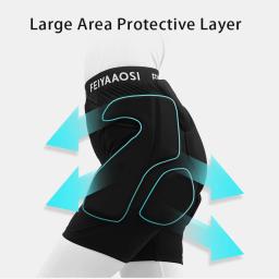 Snowboard de esqui ao ar livre patinação adulto joelho protetor terno com espessamento hip almofada magro encaixe calças hip equipamento proteção - Image 3