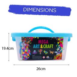 Kit de suprimentos para artes e ofícios, faça você mesmo, mais de 2000 peças, conjunto de materiais de artesanato de atividade com caixa de transporte, presente educacional artesanal - Image 3