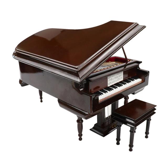 Mini Piano de Cauda em Miniatura - Réplica Montável para Coleção e Decoração Sem Som