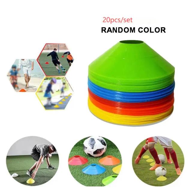 Conjunto de 10, 20 ou 30 peças de cones e discos de treinamento para futebol e basquete - Pratos resistentes à pressão para atividades ao ar livre.