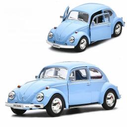 1:36 volkswagen beetle carro modelo de brinquedo com puxar para trás para crianças presentes natal 1967 liga diecast clássico coleção brinquedo f346 - Image 4
