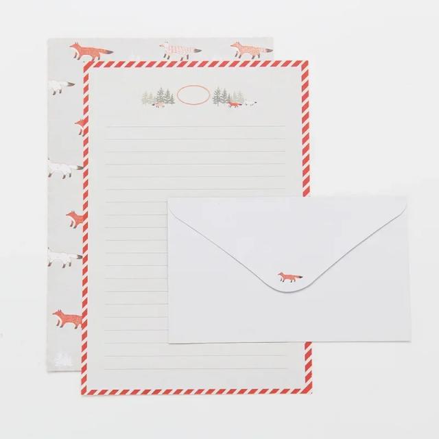Conjunto Fofo de Papel de Carta de Animais com 6 Peças para Presentear Amigos em Festas