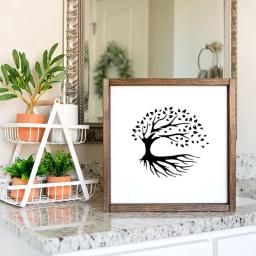 Tree of Life Stencils Set, Pintura em Madeira, Aerógrafo, Plantas Naturais, Palmeira pequena, Modelos de Desenho, 12pcs - Image 5