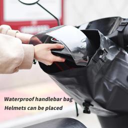 Bolsa de bicicleta impermeável Guidão de grande capacidade Cesta de tubo frontal Mochila de ombro Bolsa de suspensão frontal para bicicleta elétrica - Image 4