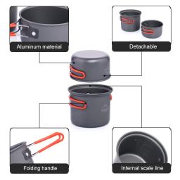 Conjunto de talheres de acampamento tela widesea, utensílios de cozinha para caminhada, acampamento, viagem - Image 5
