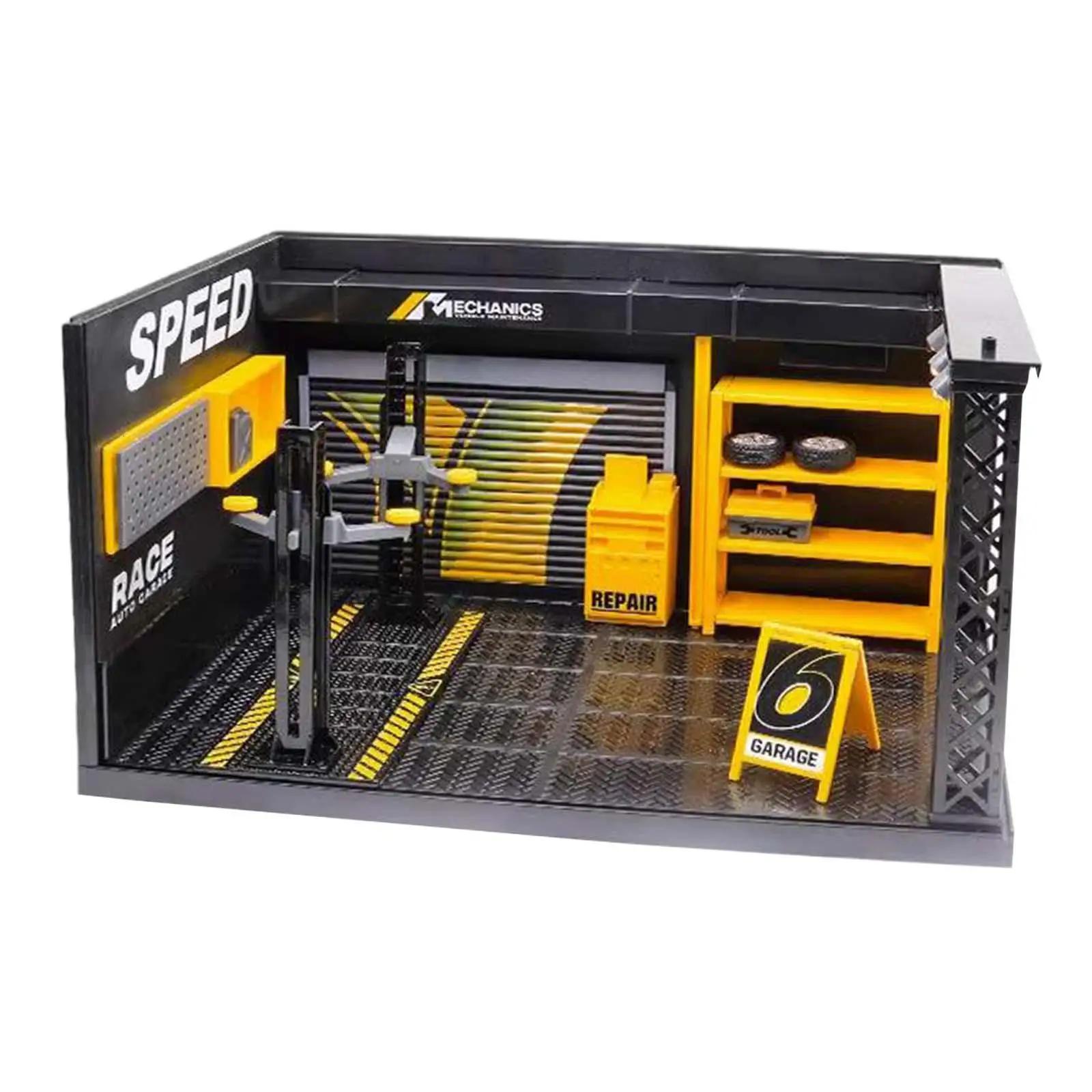 Carro Garagem DIY Diorama Modelo, Kitrailway Cena De Construção, Modelo De Cena De Oficina Para Mesa De Areia, Decoração De Casa, 1:24 - Image 1