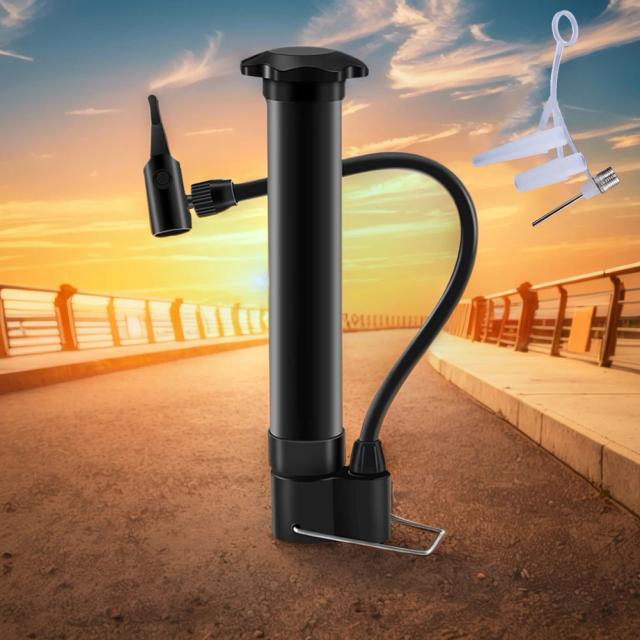 Bomba de Ar Manual Versátil para MTB com Válvula Schrader - Ideal para Pneus, Bolas e Balões até 80 PSI