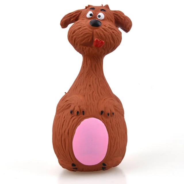 Brinquedo Sonoro Interativo de Látex Natural para Cães Pequenos - Ideal para Dentição e Resistência à Mordida
