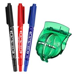 1pc linha forro de bola de golfe desenho marcação alinhamento colocando ferramenta e 3 peças caneta marcador bola de golfe, golfe scribe acessórios - Image 1
