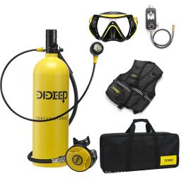 Dideep Scuba Diving Tank Set, Medidor de Pressão Upgrade, Mergulho Vest Bag, Tanque De Cilindro De Oxigênio, Equipamento Snorkel, 2L - Image 6