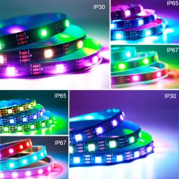 Kits de fitas LED Smart RGB com música, telecomando DC, endereçável individualmente, DC, 5V, 12V, WS2812B, WS2811, WS2813, WS2815, 5050 - Image 4