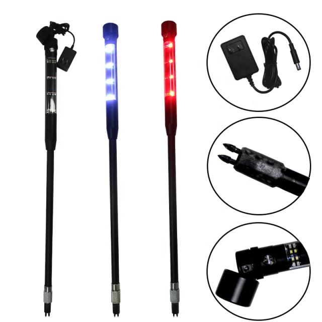 Bastões de Trekking Telescópicos Liga de Alumínio com LED 120cm
