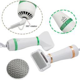 Portátil Pet cabelo secador com temperatura ajustável configurações, baixo ruído Blower, escova deslizante, 2 em 1, cães e gatos - Image 5