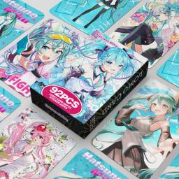 Anime japonês Lomo Card, Hatsune Miku, Mini Jogos de Cartas, Cartões Postais, Coleção Fan, Presente Toy, Ventilador, 60 Pcs, 32 Pcs, 1 Pacote, 92 Pcs - Image 1