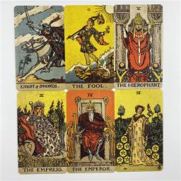 Caixa de metal dourada edition sem fronteiras, baralho de cartas de tarô com guia de papel, visão em inglês, jogos de tabuleiro clássicos - Image 4