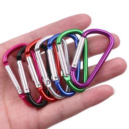10pcs Mosquetões Liga de Alumínio Mosquetão Primavera Snap Clip Ganchos Keychain Escalada Mosquetão para Chaves Camping Ferramentas - Image 4