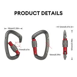 Escalada Mosquetão para Acampamento ao Ar Livre, Rocha, Escalada, Rede, Mochila, Cabo, Fivela, Segurança, Proteção, Multi Ferramenta, Acessórios de Pesca, 25kN Lock - Image 5