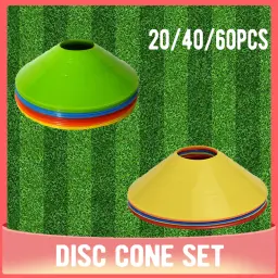 Futebol e Futebol Cone De Treinamento Set para Criança, Cones De Disco, Exercício De Agilidade, Acessórios De Treinamento Esportivo, 20 PCs, 40 PCs, 60 PCs - Image 1