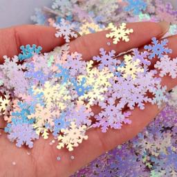 Brilhante Snowflake Shape Sequins, Festa de Natal Glitter Confetti, Scrapbook DIY, Artesanato De Natal, Materiais Decorativos, 1080Pcs - Image 1