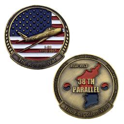 Moeda de Medalha Militar Paralela, Moeda de Desafio da Guerra Coreana, Vintage, Metal, 1950-1953, 38ª, Presente da Coleção, 5 peças por conjunto - Image 6