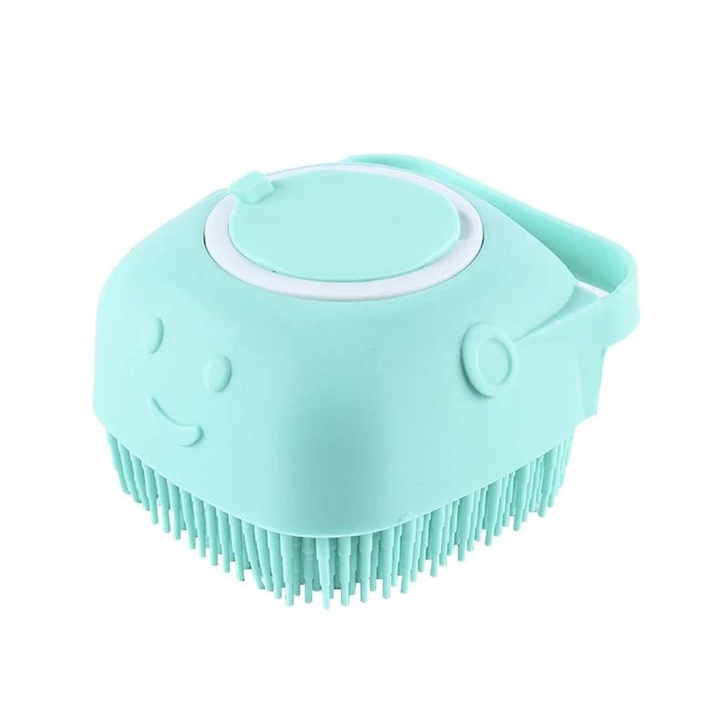 Cão do banheiro escova de banho massagem luvas de segurança macia pente de silicone com caixa shampoo acessórios para animais estimação gatos chuveiro aliciamento ferramenta - Image 1
