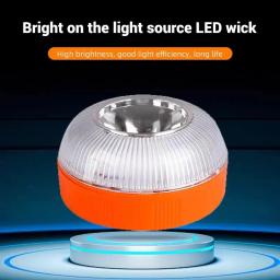 Luz de farol de emergência para carro, recarregável por usb, v16, indução magnética, luz de advertência piscante, ajuda a flash, lâmpada de sinal de segurança - Image 4
