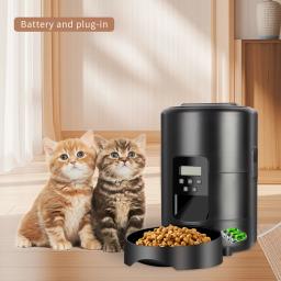 Alimentador automático inteligente Pet, gato e cão Food Dispenser, cronometrado suprimentos de alimentação, botão e aplicativo móvel, disponível disponível, 2L - Image 1