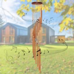 Tubos musicais do carrilhão do vento, 12 tubos, sinos de vento, ouro, sinos de prata, decoração para jardim, vivendo, quarto, cafetaria - Image 3