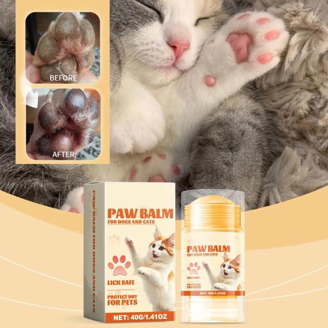 Creme Hidratante para Pés de Animais, Bálsamo Protetor para Patas no Inverno, Suprimento de Cuidados para Gatos e Outros Pets, 40g