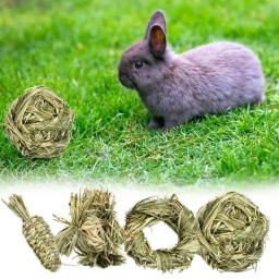 Brinquedos naturais da mastigação do coelho da grama | brinquedos da atividade para animais pequenos | tratamento do cuidado dos dentes de molar para o rato do hamster do porco dos coelhos - Image 2