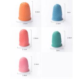 Mão Costura Finger Protector, Contando Craft Cone, Bordado dedal De Borracha, Resistente a Alta Temperatura, Finger Covers, 5Pcs - Image 3