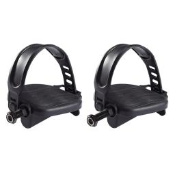 Exercício bicicleta pedais com alças ajustáveis, Fitness equipamentos, acessórios, 1 par - Image 1