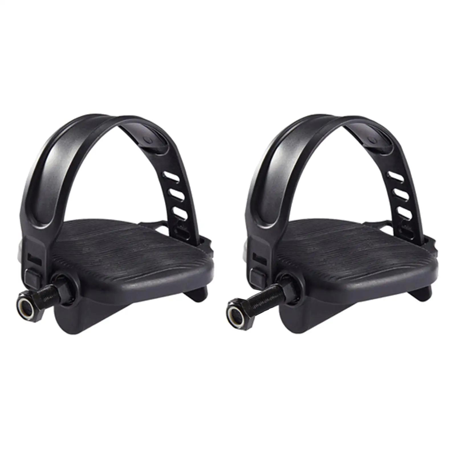Exercício bicicleta pedais com alças ajustáveis, Fitness equipamentos, acessórios, 1 par - Image 1