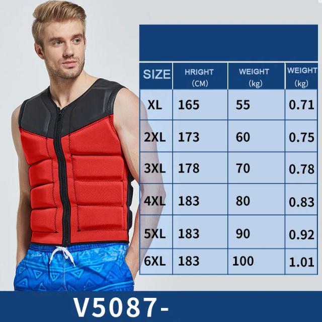 Jaqueta Salvavidas Super Flutuante Oulylan para Adultos - Ideal para Surf, Caiaque, Pesca, Jet Ski e Esportes Aquáticos