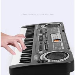 Teclado eletrônico com microfone para crianças, 61 teclas, piano digital, órgão, instrumento elétrico, brinquedo musical para crianças - Image 6