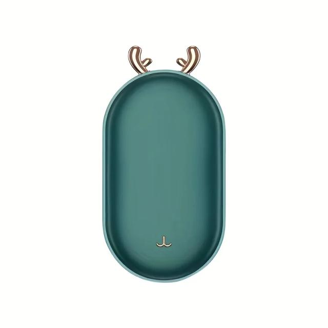 Aquecedor de Mão Portátil com Display Digital e Controle de Temperatura - Carregamento USB e Energia Móvel
