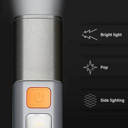 Josepaast-lanterna led super brilhante com gancho para camping, usb recarregável, à prova d'água, tocha, tocha, xpe, sd1023 - Image 2