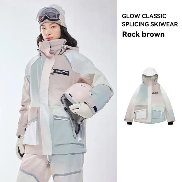 VECTOR Jaqueta de Esqui Masculina Feminina Inverno Quente Impermeável