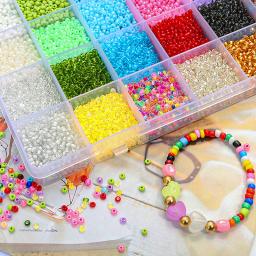 20000 pçs 2mm contas de semente de vidro kit colorido minúsculos contas para fazer jóias diy pulseira brincos colar contas de jóias com caixa - Image 1